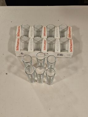 Silhouette Clear Glass Shot Glasses - Transparent Set